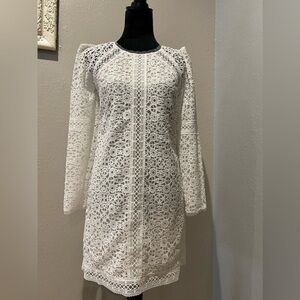 BCBG off white cream lace dress